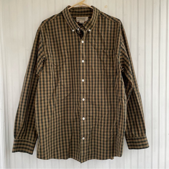 Duluth Trading Company Men's Wrinklefighter Relaxed Fit Long Sleeve Shirt LARGE - Picture 1 of 6